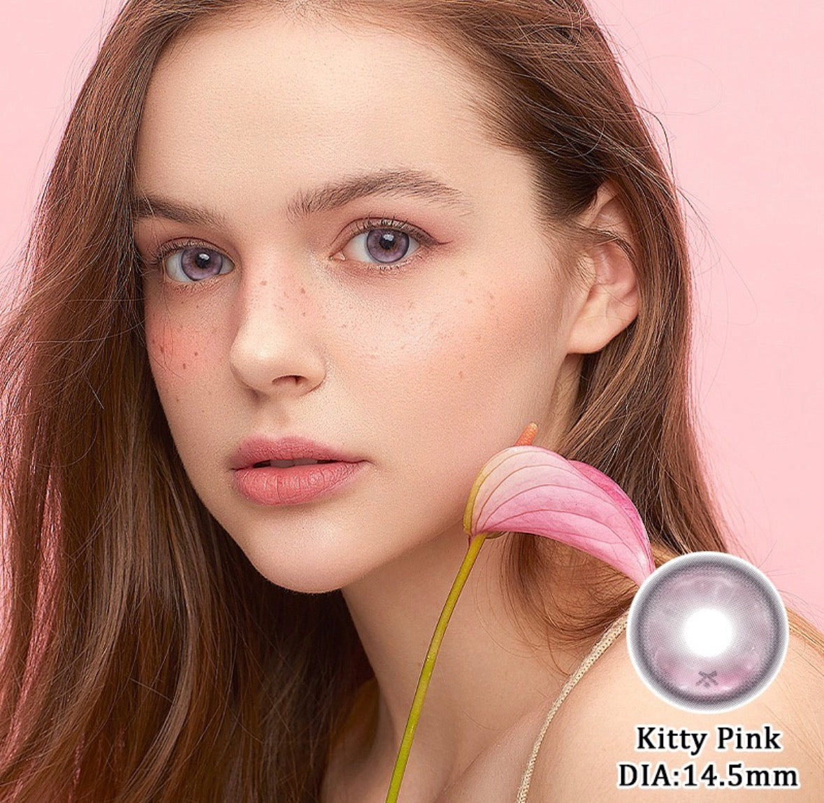 Kitty Pink - Lentille Cosplay Annuel Motif Patte de Chat