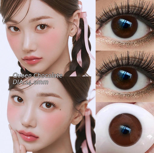 Lentille annuel cosmétique Queen chocolate