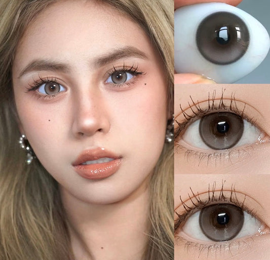 Lentille annuel cosmétique Peach Cocoa Grey